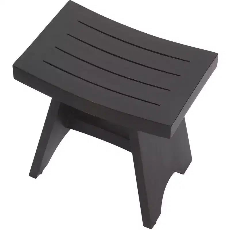 HomeRoots 18 Panchetto Doccia Rettangolare in Teak Marrone Scuro