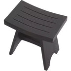 HomeRoots 18 Panchetto Doccia Rettangolare in Teak Marrone Scuro