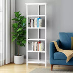 HomeRoots Scaffale angolare in legno massiccio bianco