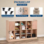 GustoWave Organizer a 12 Scomparti con 2 Ante, Scaffale per Giocattoli per Bambini