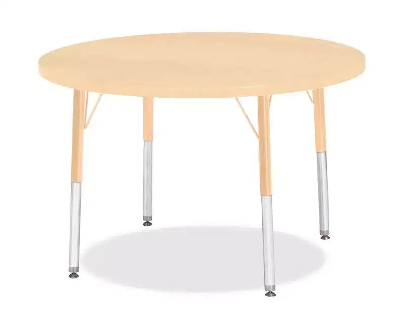 Tavolo Rotondo in Acero Jonti-Craft Altezza Scuola Elementare (36 x 36)