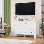 Comò doppio Acekool a 6 cassetti, organizzatore moderno in legno per camera da letto e cameretta