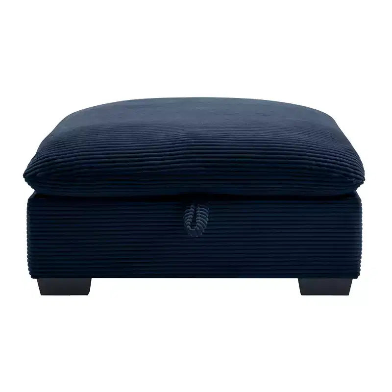 Okak Elegante panca contenitore quadrata in velluto a coste con vano nascosto Poggiapiedi imbottito da abbinare al divano per soggiorno camera da letto