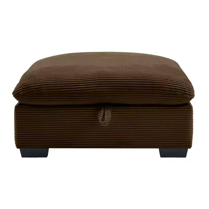Okak Elegante panca contenitore quadrata in velluto a coste con vano nascosto Poggiapiedi imbottito da abbinare al divano per soggiorno camera da letto