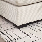 Okak Elegante panca contenitore quadrata in velluto a coste con vano nascosto Poggiapiedi imbottito da abbinare al divano per soggiorno camera da letto