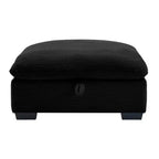 Okak Elegante panca contenitore quadrata in velluto a coste con vano nascosto Poggiapiedi imbottito da abbinare al divano per soggiorno camera da letto