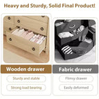 Cassettiera Garvee Natural a 6 cassetti, Organizer cassettiera Boho largo 120 cm con gambe curve e ampio spazio di archiviazione per soggiorno, camera da letto, ingresso, cameretta