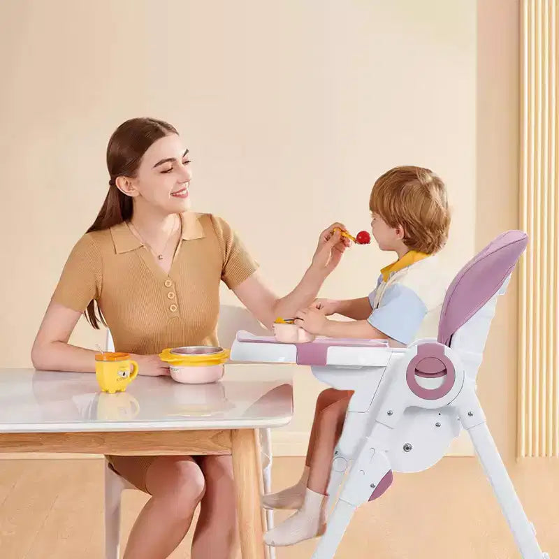 Seggiolone per neonati, seggioloni multifunzionali con altezza e reclinazione regolabili, seggiolone pieghevole per neonati e bambini piccoli, seggiolone