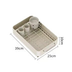 Scolapiatti, cassetto estraibile per mobile da cucina, scolapiatti e ciotole in metallo estraibile, ripiano portaoggetti per bagno e soggiorno