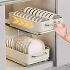 Scolapiatti, cassetto estraibile per mobile da cucina, scolapiatti e ciotole in metallo estraibile, ripiano portaoggetti per bagno e soggiorno