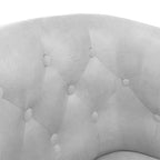 vidaXL Poltrona con Poggiapiedi - Design in Similpelle Argento - Ideale per Soggiorno, Camera da Letto o Ufficio