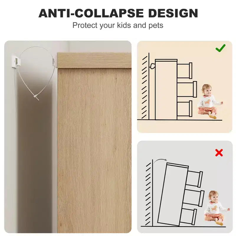 Comò a 6 cassetti per camera da letto, cassettiera doppia naturale con maniglie a incasso, cassettiera in legno per soggiorno, cameretta, corridoio