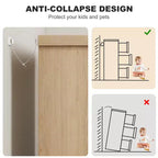 Comò a 6 cassetti per camera da letto, cassettiera doppia naturale con maniglie a incasso, cassettiera in legno per soggiorno, cameretta, corridoio