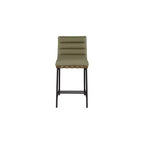 Meridian Furniture, Sgabello da bancone Burke in ecopelle verde