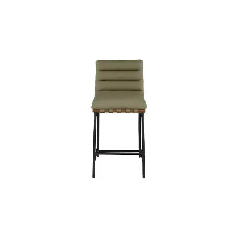 Meridian Furniture, Sgabello da bancone Burke in ecopelle verde