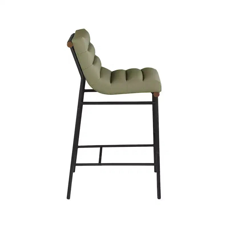 Meridian Furniture, Sgabello da bancone Burke in ecopelle verde