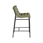 Meridian Furniture, Sgabello da bancone Burke in ecopelle verde