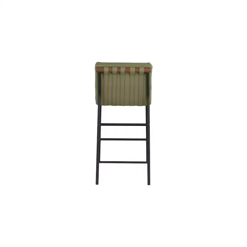 Meridian Furniture, Sgabello da bancone Burke in ecopelle verde