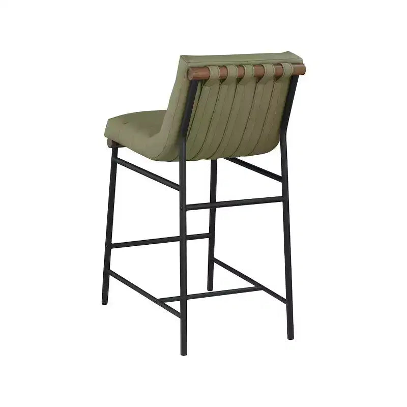Meridian Furniture, Sgabello da bancone Burke in ecopelle verde