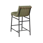 Meridian Furniture, Sgabello da bancone Burke in ecopelle verde