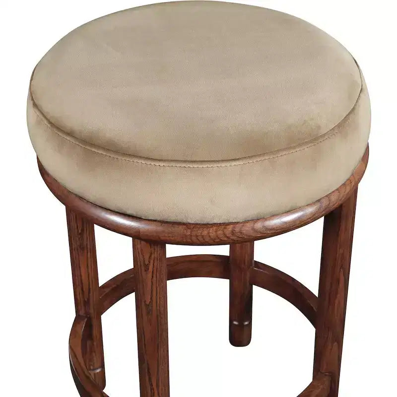 Meridian Furniture, Sgabello da bancone Monette in velluto beige