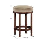 Meridian Furniture, Sgabello da bancone Monette in velluto beige