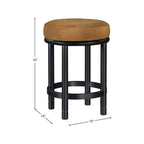 Meridian Furniture, Sgabello da bancone in velluto Monette Saddle