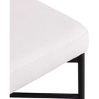 Meridian Furniture, Sgabello Rivage crema in tessuto testurizzato di lino resistente, set da 2