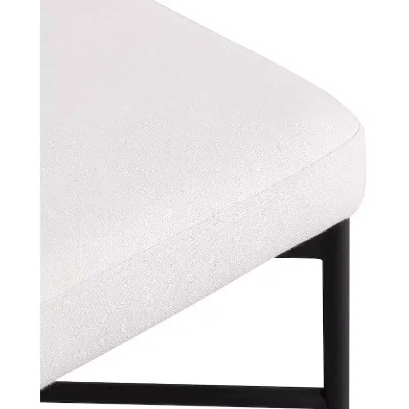 Meridian Furniture, Sgabello Rivage crema in tessuto testurizzato di lino resistente, set da 2