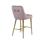 Meridian Furniture, Sgabello Owen in Velluto Rosa, Set da 2