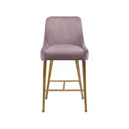 Meridian Furniture, Sgabello Owen in Velluto Rosa, Set da 2