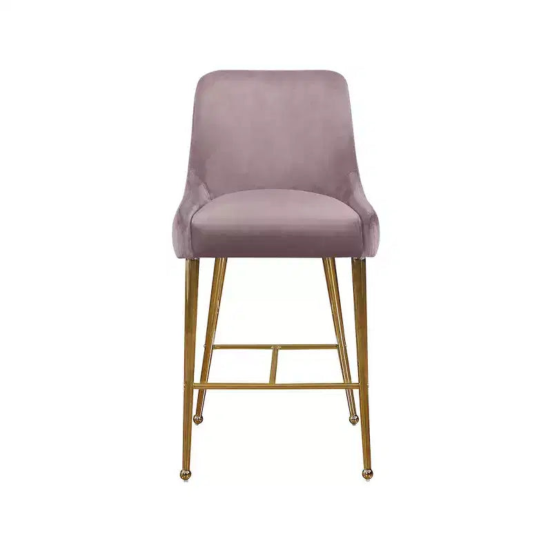 Meridian Furniture, Sgabello Owen in Velluto Rosa, Set da 2