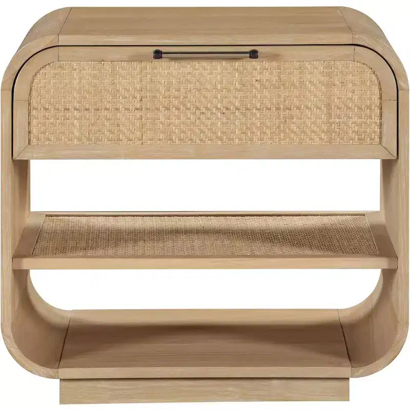 Meridian Furniture, Comodino Windsor in legno di gomma naturale