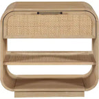 Meridian Furniture, Comodino Windsor in legno di gomma naturale