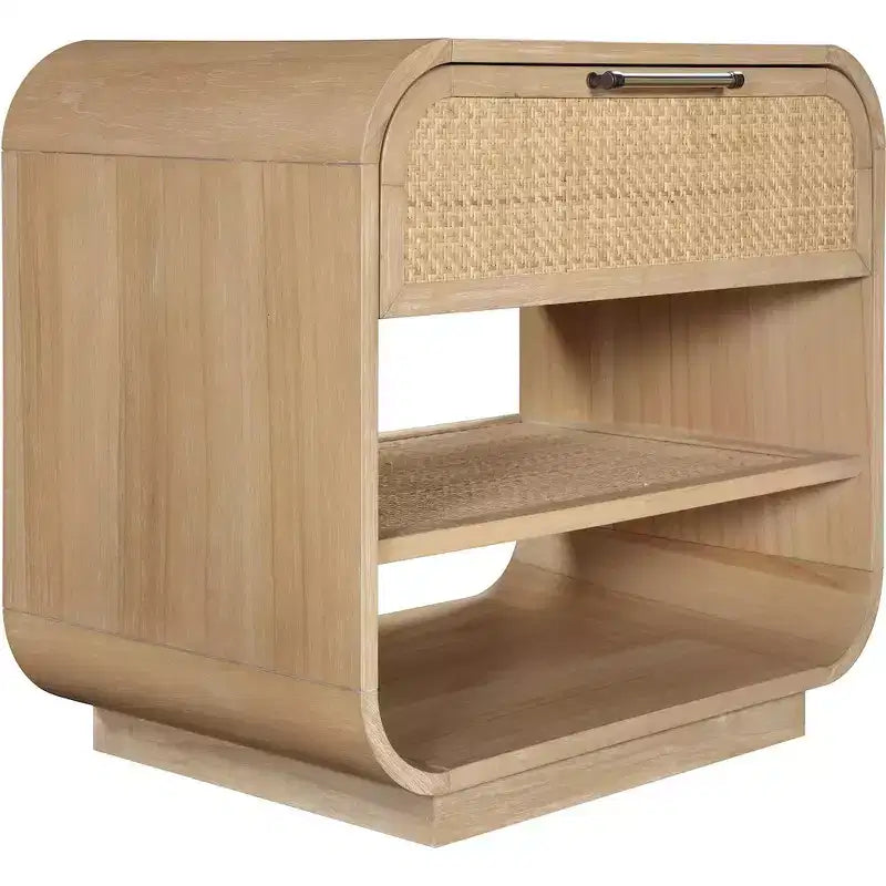 Meridian Furniture, Comodino Windsor in legno di gomma naturale