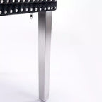 Okak Sedie da Pranzo Moderne Comode Set da 2, Sedie da Cucina con Rivestimento in Velluto Trapuntato, Gambe in Metallo Cromato Inossidabile e Dettaglio Chiodato