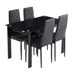 Okak Set di 4 Sedie da Pranzo in Stile Moderno, Comode Sedie Laterali da Cucina con Rivestimento in Pelle PU e Gambe Cromate Argento per Tavolo da Pranzo