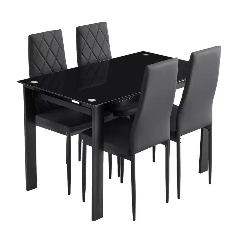 Okak Set di 4 Sedie da Pranzo in Stile Moderno, Comode Sedie Laterali da Cucina con Rivestimento in Pelle PU e Gambe Cromate Argento per Tavolo da Pranzo