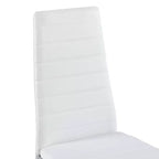 Okak Set di 4 Sedie da Pranzo in Stile Moderno, Comode Sedie Laterali da Cucina con Rivestimento in Pelle PU e Gambe Cromate Argento per Tavolo da Pranzo