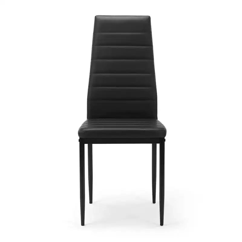Okak Set di 4 Sedie da Pranzo in Stile Moderno, Comode Sedie Laterali da Cucina con Rivestimento in Pelle PU e Gambe Cromate Argento per Tavolo da Pranzo