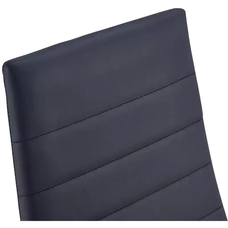 Okak Set di 4 Sedie da Pranzo in Stile Moderno, Comode Sedie Laterali da Cucina con Rivestimento in Pelle PU e Gambe Cromate Argento per Tavolo da Pranzo