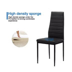 Okak Set di 4 Sedie da Pranzo in Stile Moderno, Comode Sedie Laterali da Cucina con Rivestimento in Pelle PU e Gambe Cromate Argento per Tavolo da Pranzo