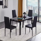 Okak Set di 4 Sedie da Pranzo in Stile Moderno, Comode Sedie Laterali da Cucina con Rivestimento in Pelle PU e Gambe Cromate Argento per Tavolo da Pranzo