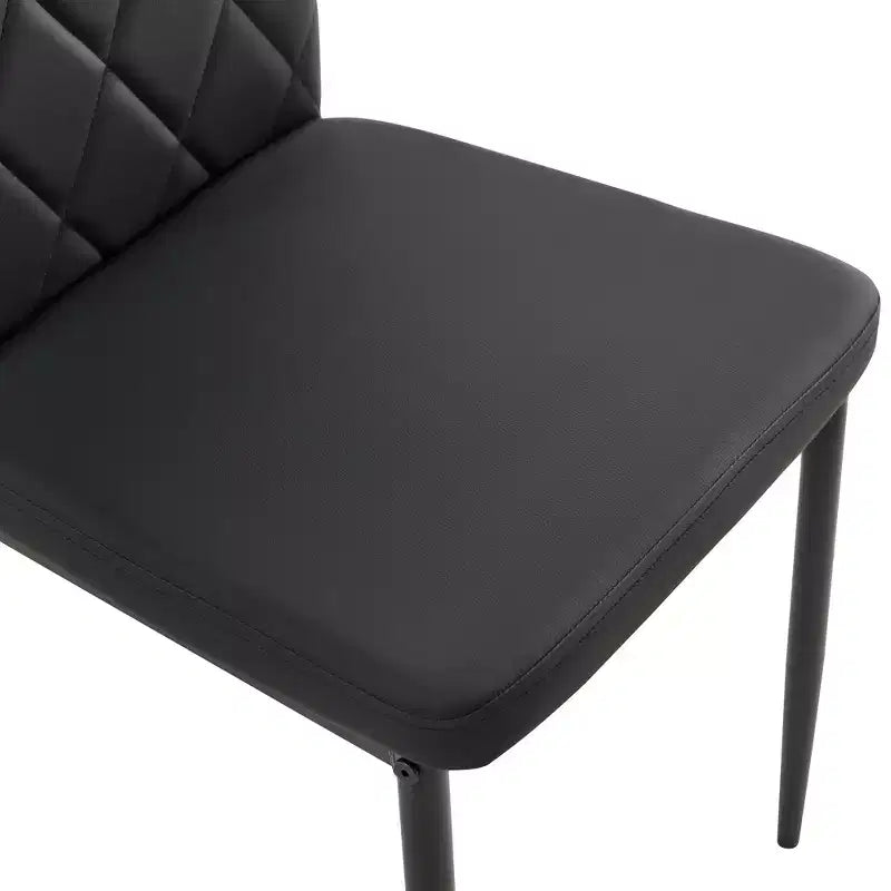 Okak Set di 4 Sedie da Pranzo in Stile Moderno, Comode Sedie Laterali da Cucina con Rivestimento in Pelle PU e Gambe Cromate Argento per Tavolo da Pranzo