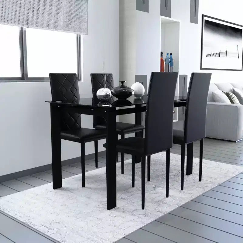 Okak Set di 4 Sedie da Pranzo in Stile Moderno, Comode Sedie Laterali da Cucina con Rivestimento in Pelle PU e Gambe Cromate Argento per Tavolo da Pranzo