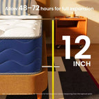 Materasso Ibrido Swedrea a Molle Insacchettate in Gel Memory Foam Rigido Certificato CertiPUR-US, OEKO-TEX, SGS, Bianco