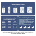 Materasso Ibrido Swedrea a Molle Insacchettate in Gel Memory Foam Rigido Certificato CertiPUR-US, OEKO-TEX, SGS, Bianco
