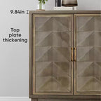 GDFStudio Gragas Madia Contenitore Vintage da 140 cm con 4 Ante e Ripiani Regolabili