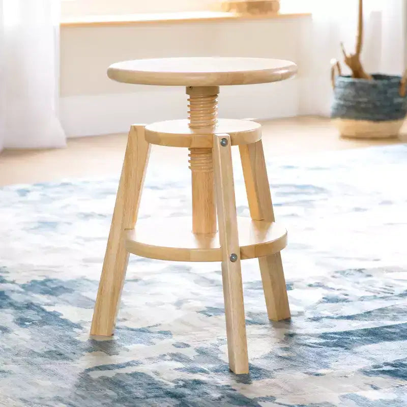 Sgabello regolabile in legno per tavolo da disegno Guidecraft - Sedia da disegno per bambini, 40-45 cm | Sgabello girevole per bambini per studio d'arte, seduta per aula