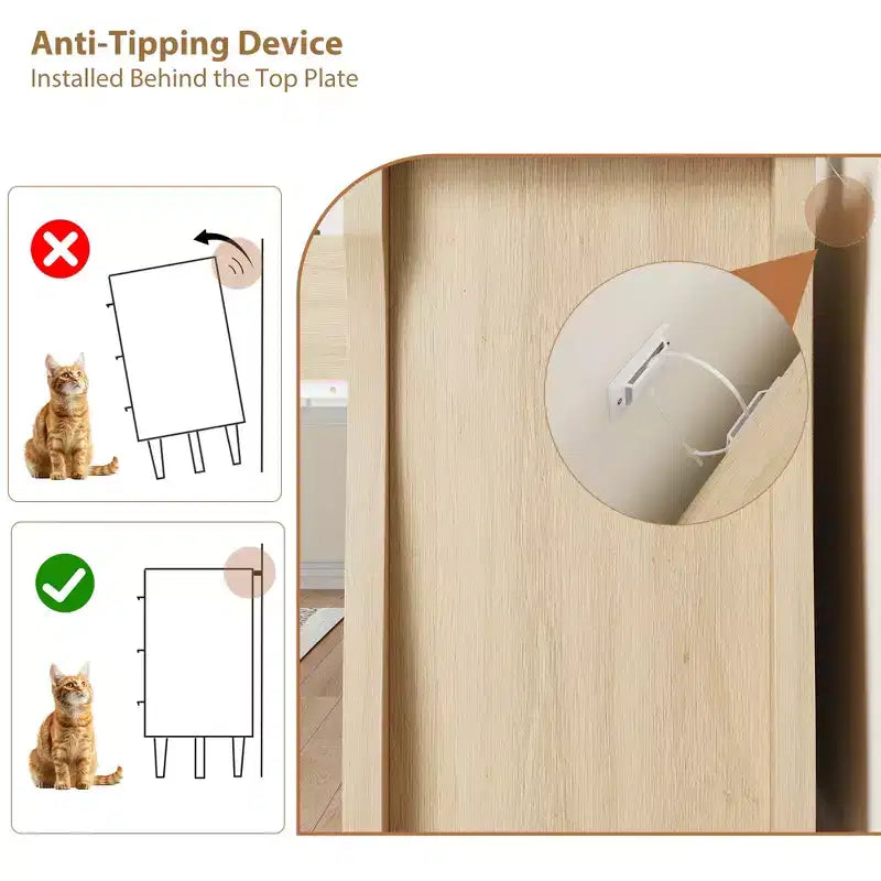 Cassettiera Garvee a 3 cassetti per camera da letto, cassettiera alta 74,4 cm con contenitore indipendente, cassettiera in legno per soggiorno